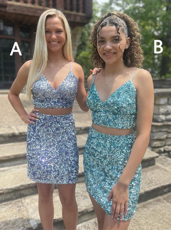 SSR0184,Sexy Halter Two Pieces Homecoming Dresses 2022 Graduation Dresses