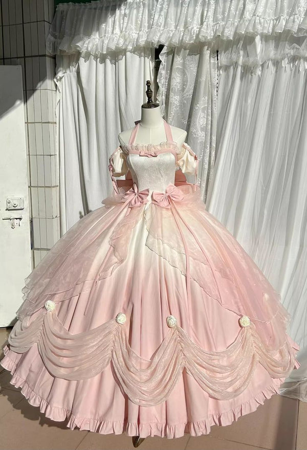 Half Sleeves Sweet 16 Birthday Gown Princess Ball Gown,SSR1023