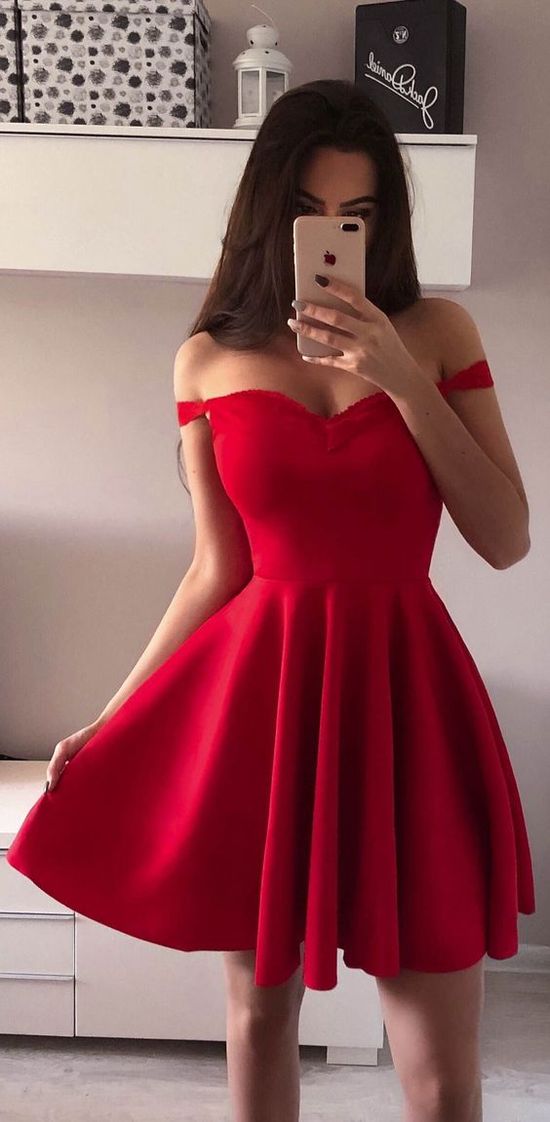 SSR1480,Off the shoulder homecoming dresses,a-line satin dress