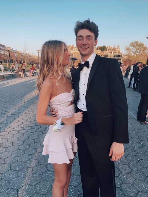 SSR0003,Pink homecoming dress,short homecoming dresses