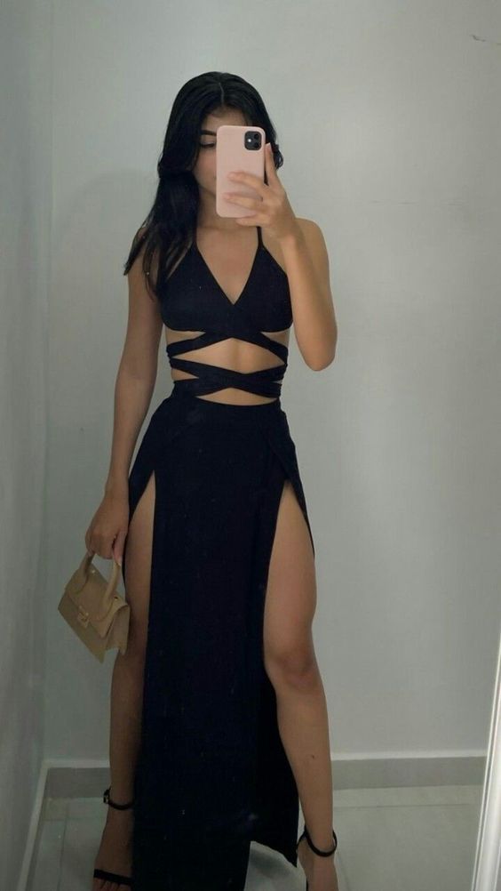 SSR1833,Sexy Prom Dresses, Cross Tie Sexy Homecoming Dresses Black Satin Party Dress