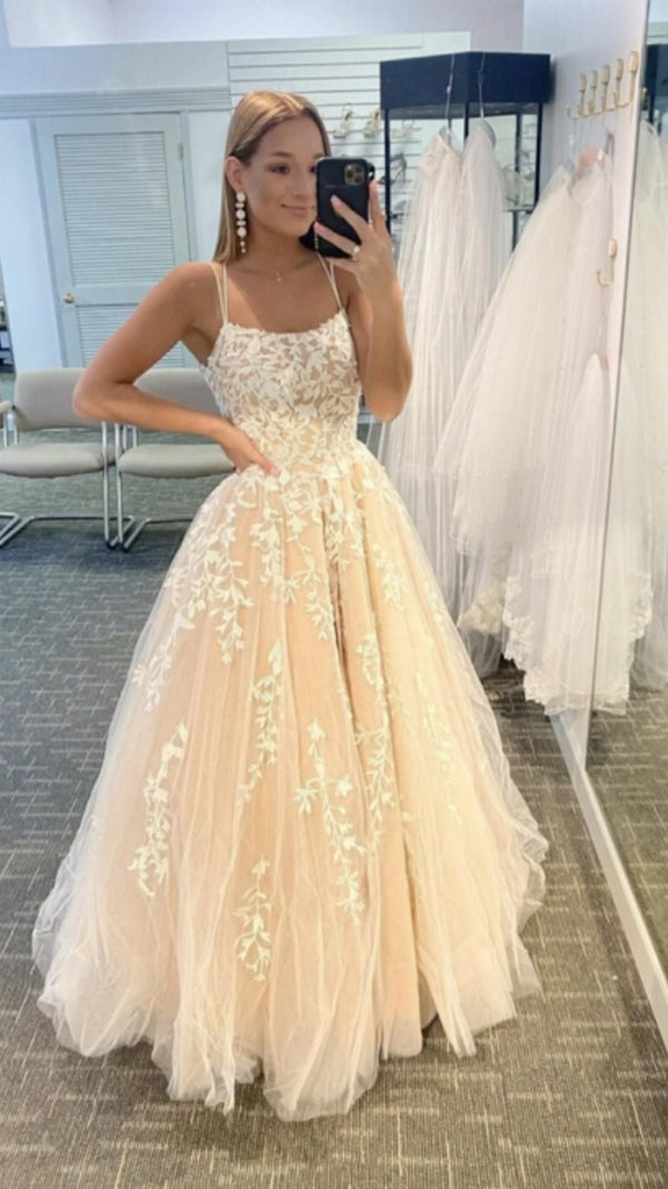 SSR0103,Stylish lace long A line ball gown prom dress formal dress