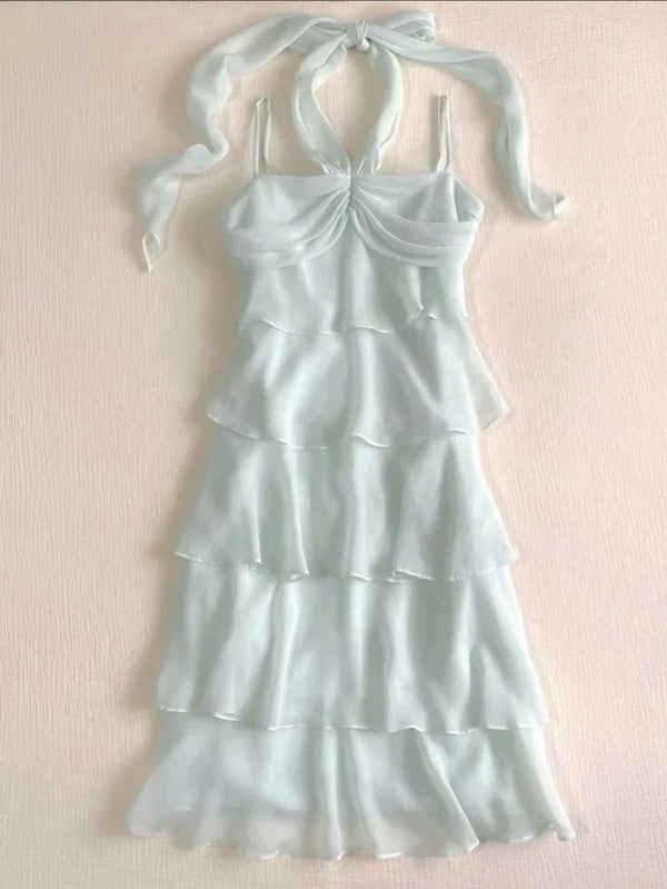 Tiered Ruched Chiffon Vintage Homecoming Dress Short Charming Formal Dress Party Dress