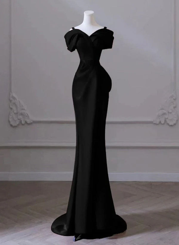 Dress Mermaid Sweetheart Off Shoulder Elegant Prom Dress Satin Evening Dress