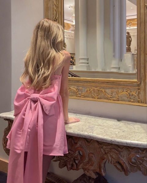 Dress Pink Homecoming Dress Short Cocktail Dress Formal Party Gowns With Bowknot
