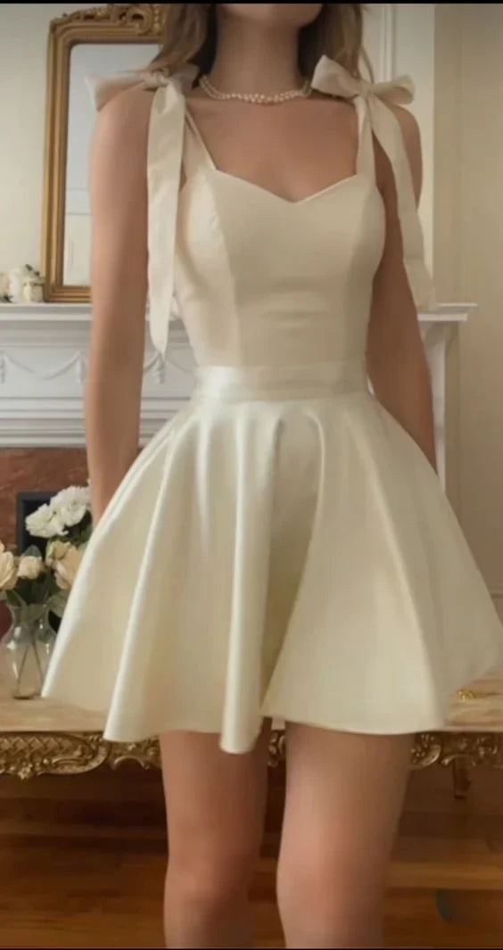 Lovely Straps A-Line Mini Homecoming Dress Birthday Dress Party Dress