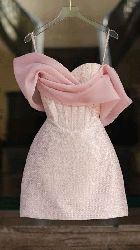 Sweetheart Pink Mini Homecoming Dress