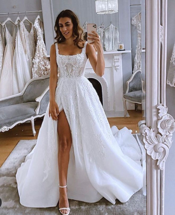 SSR1118,Illusion white lace a-line wedding gown,white bridal wedding dresses