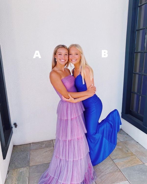 SSR1202,Royal Blue Prom Dresses,Spaghetti Straps Evening Dresses,Mermaid Prom Dress,Style B
