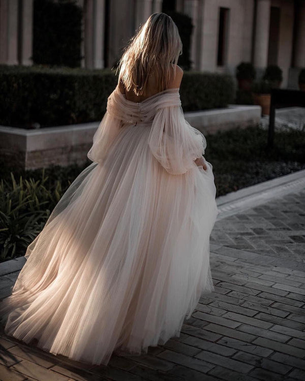 SSR0410,Popular off the shoulder tulle wedding dresses sweetheart wedding dress a line bridal gown prom dresses long party gown
