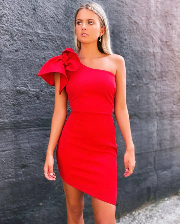 SSR1481,Unique Satin Homecoming Dresses,One Shoulder Graduation Dresses