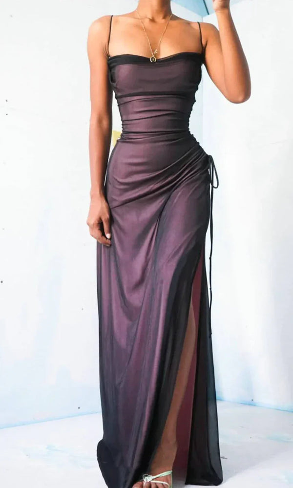 SSR1580,Sexy Black Chiffon Pink Layer Sheath Long Prom Evening Dresses